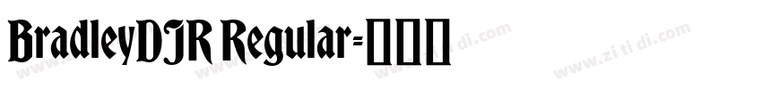 BradleyDJR Regular字体转换 BradleyDJR Regular字体转换